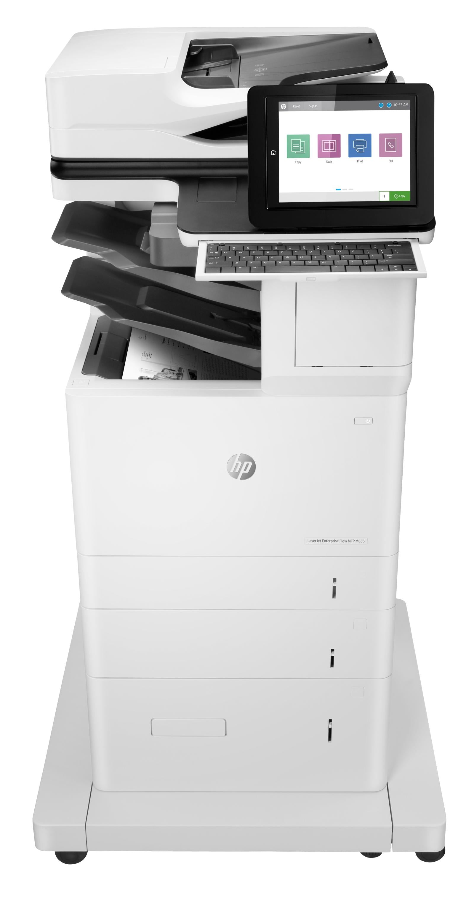 HP LaserJet Enterprise Flow M636z Draadloos Multifunction Zwart-wit Printer, Kopieerapparaat, scanner; dubbelzijdig