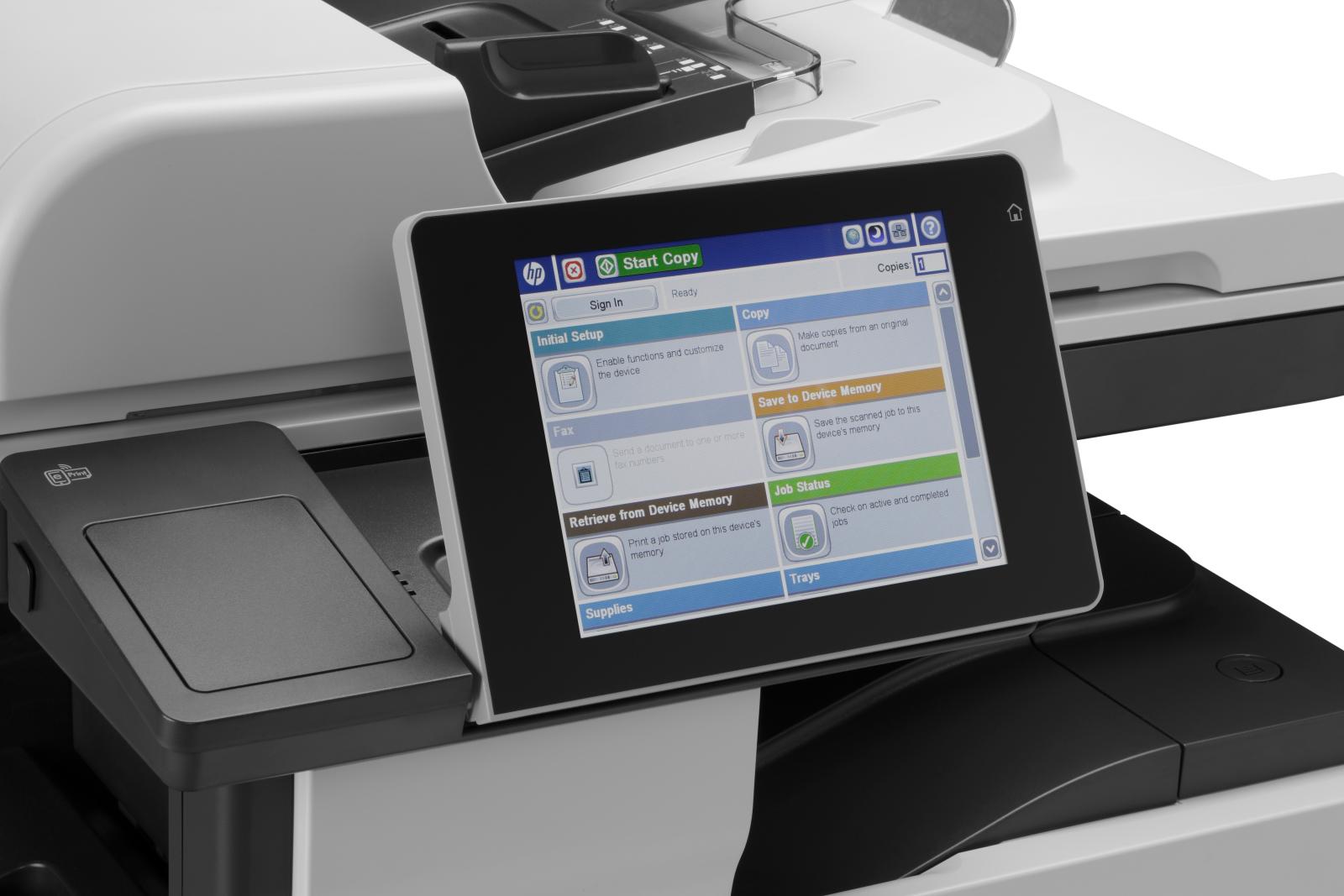 HP LaserJet Enterprise M725dn Multifunction Zwart-wit Printer, Alleen Ethernet; Kopieerapparaat, scanner