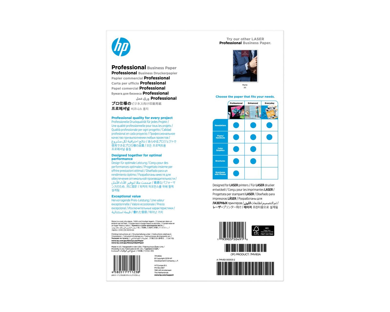 HP Professional glanzend FSC-laserpapier 200 gsm-150 vel/A4/210 x 297 mm