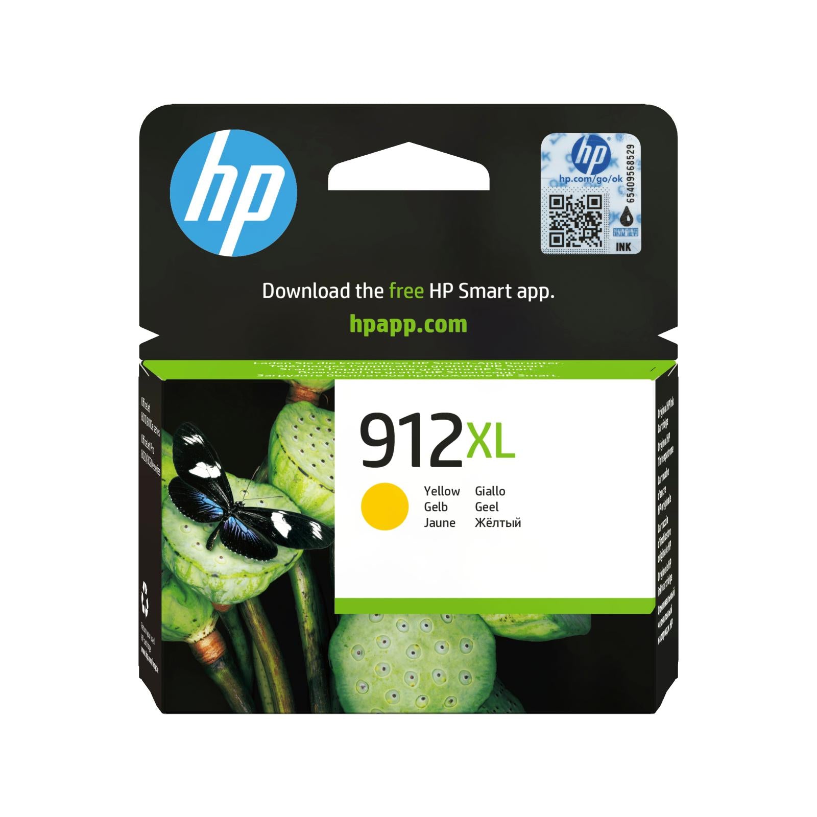 HP 912XL originele high-capacity gele inktcartridge