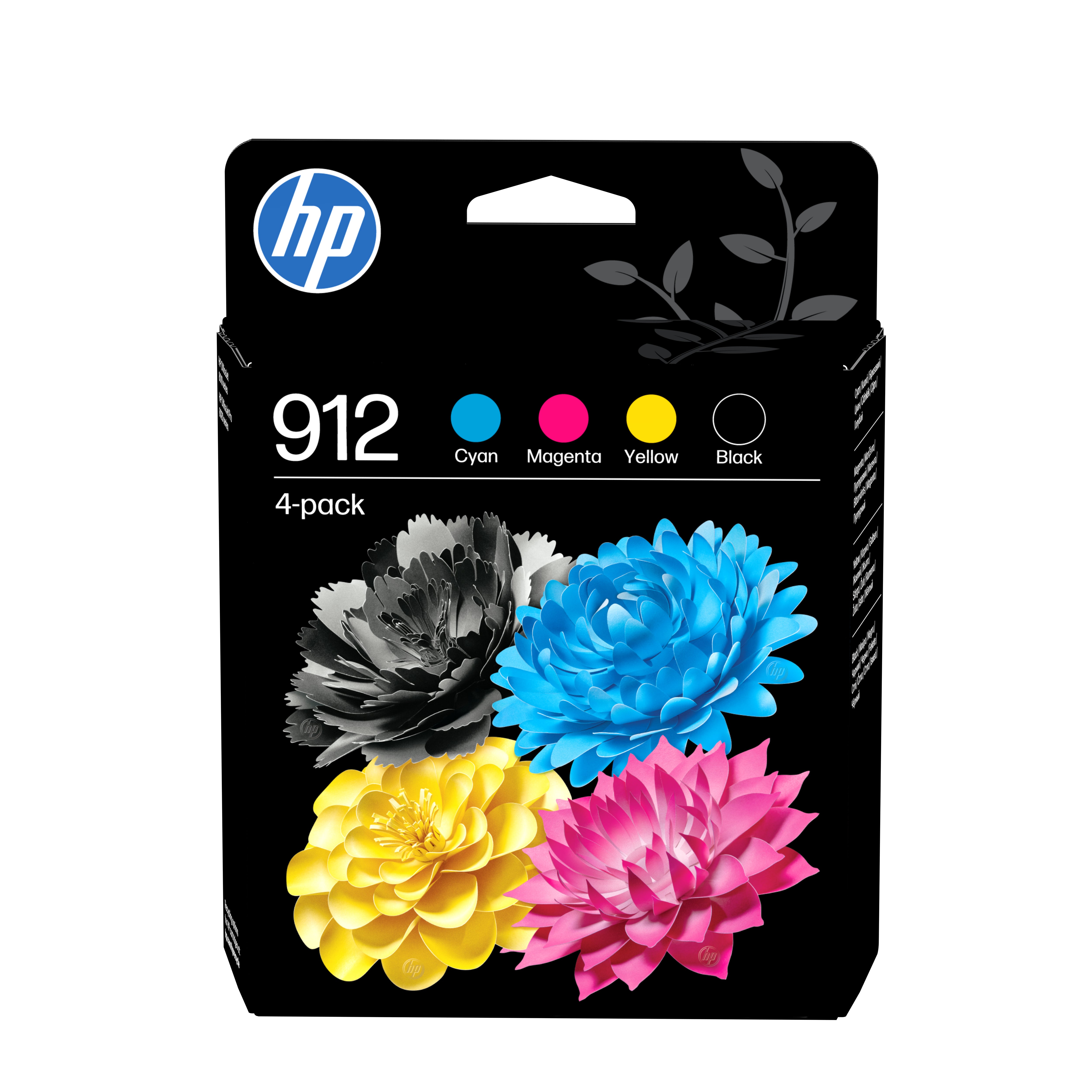 HP 912 4-pack originele inktcartridges, cyaan/magenta/geel
