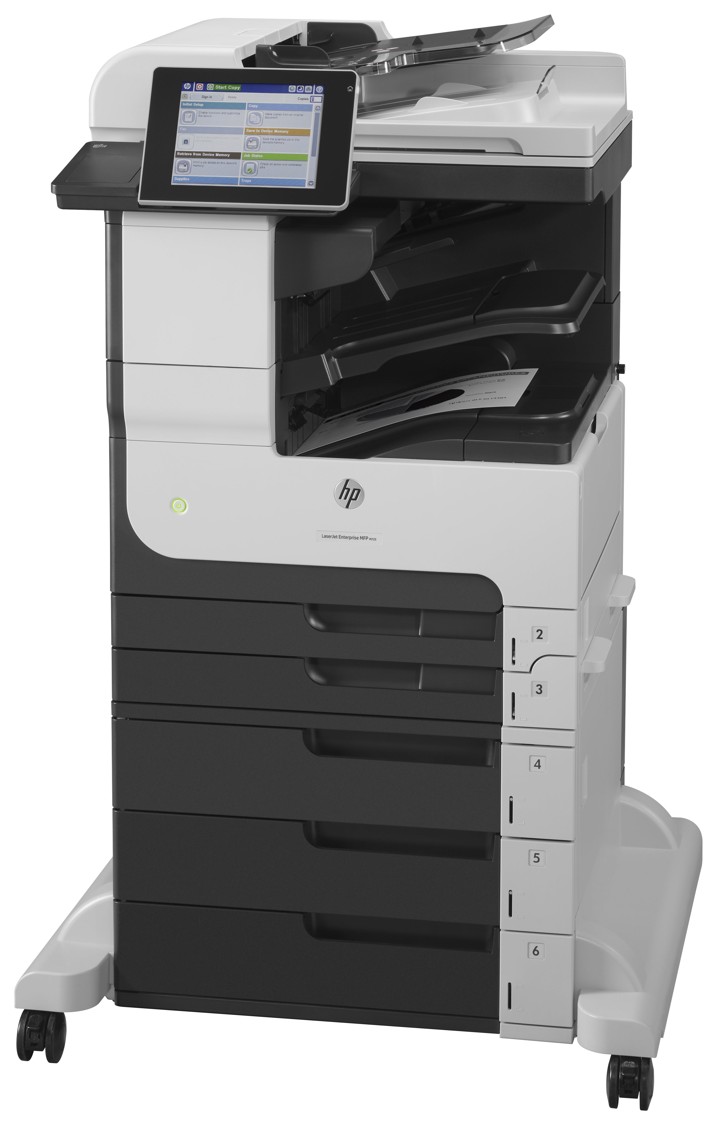 HP LaserJet Enterprise 700 M725z Multifunction Zwart-wit Printer, Alleen Ethernet; Kopieerapparaat, scanner