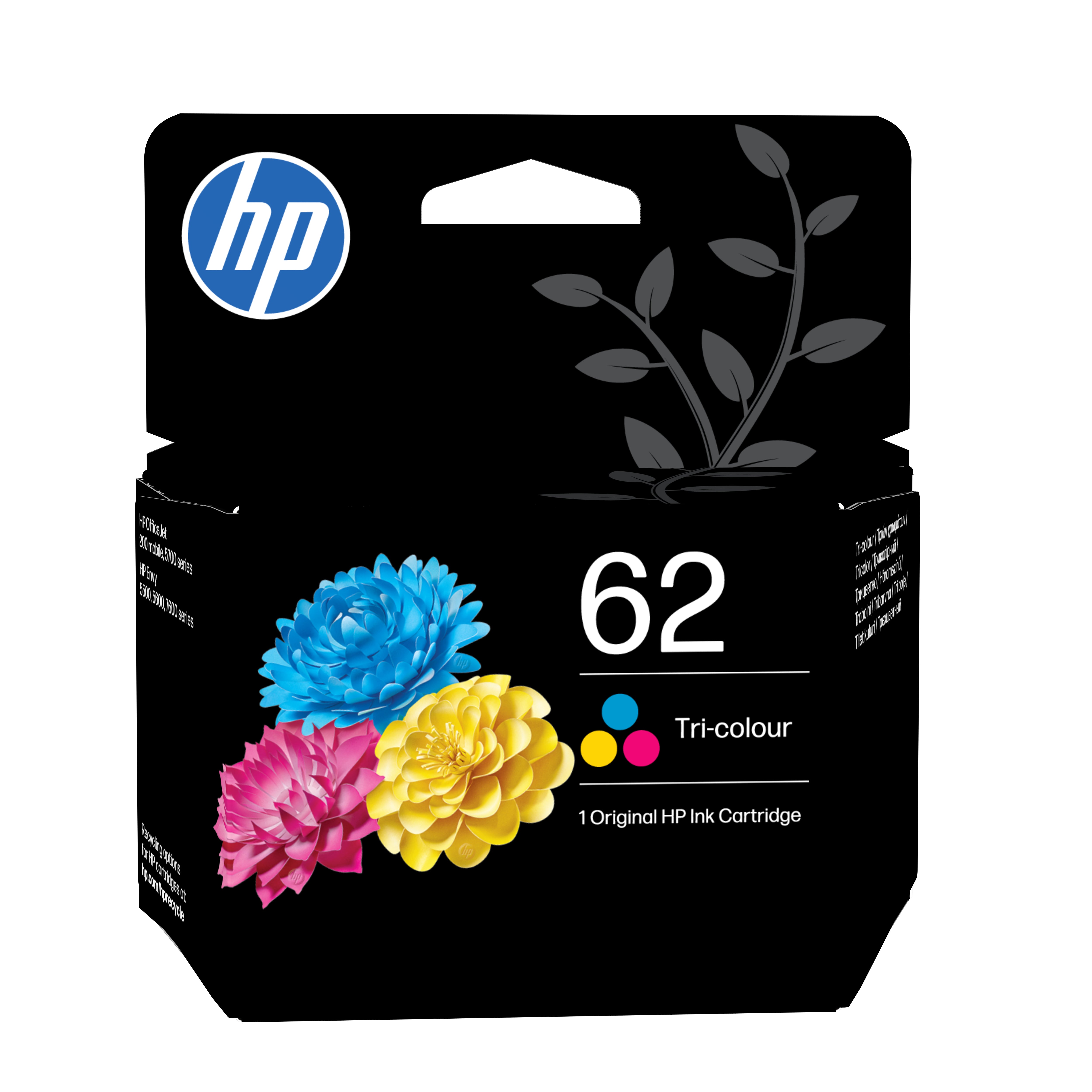 HP 62 originele drie-kleuren inktcartridge