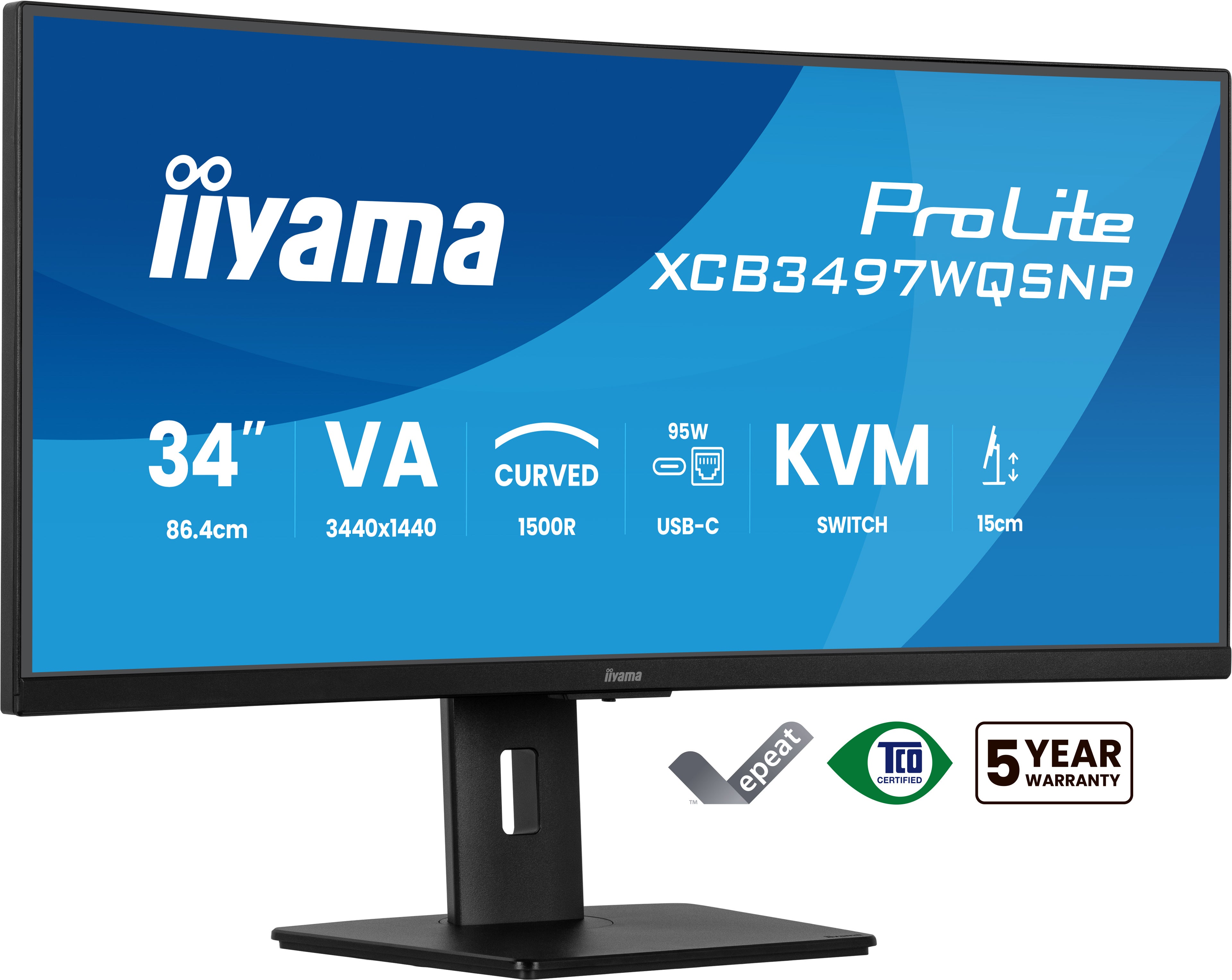 iiyama ProLite XCB3497WQSNP-B1 computer monitor 86,4 cm (34