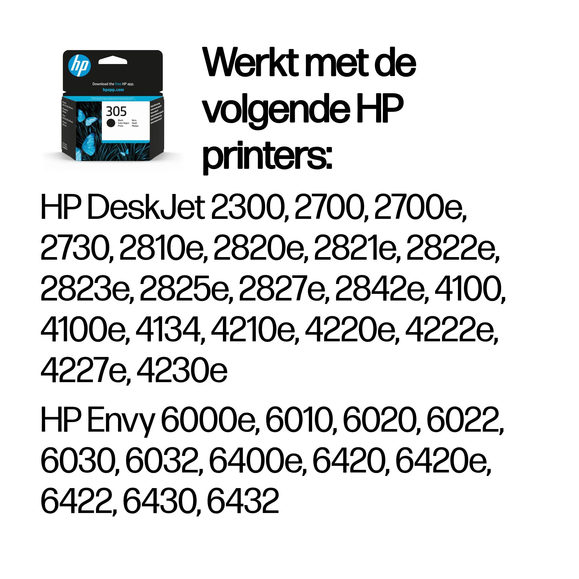 HP 305 originele zwarte inktcartridge